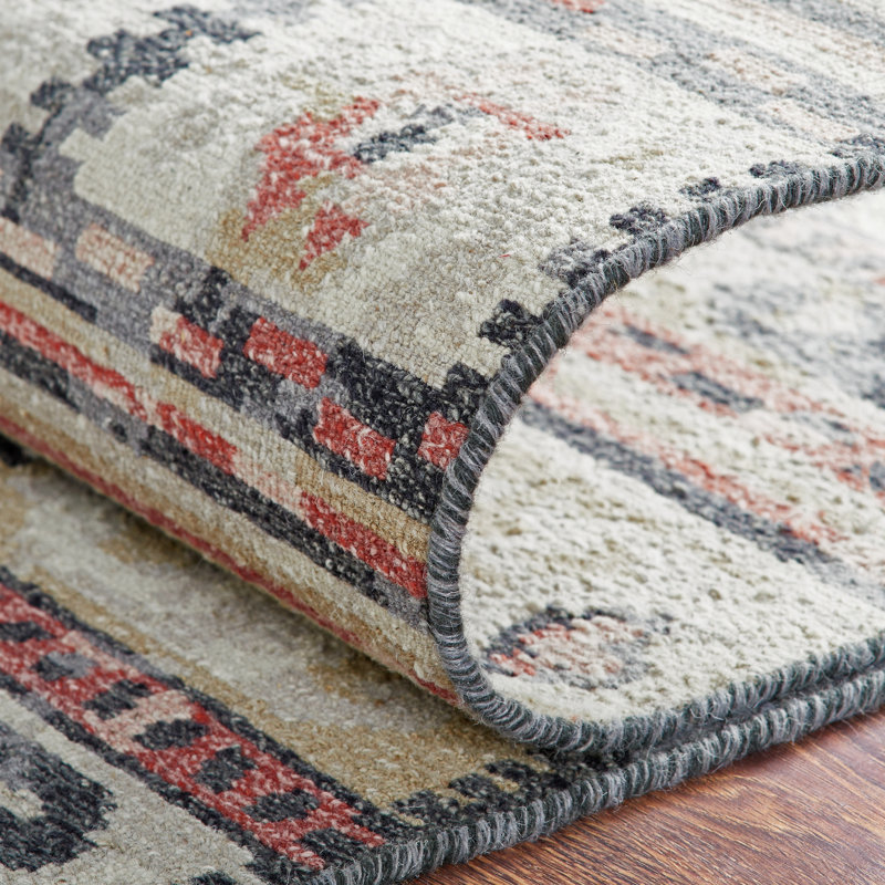 Zahara Hand Knotted Wool Area Rug, Rectangle 10' x 14'