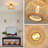 Rattan Flush Mount Ceiling Light