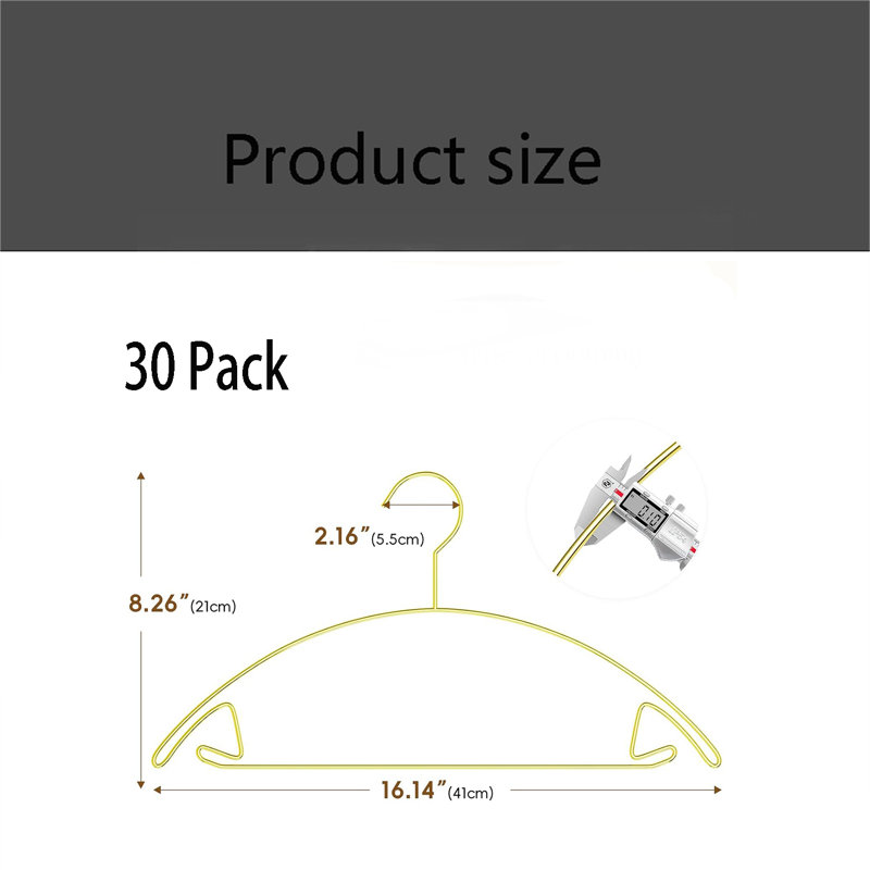 Paquet de 30 cintres No-Épaule-Bump Gold, 30