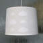 Atavia 22.5cm H Cotton Drum Pendant Shade ( Uno ) in Grey