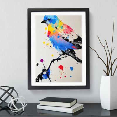 Paint Splash Bird No.2 - Framed Print