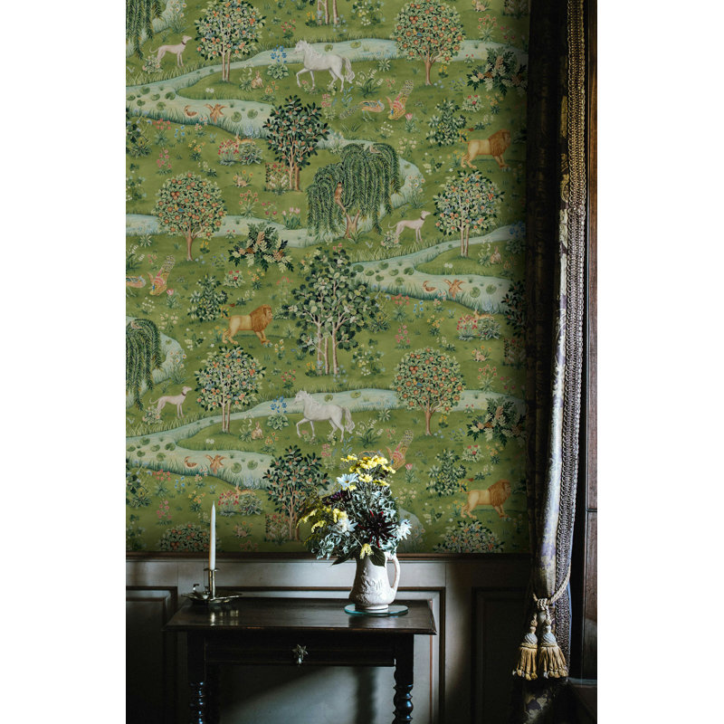 Murale William Morris Owl & Willow Eljaha, L 115 po x l 225 po