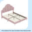 Ensemble de chambre à coucher 3 pièces, cadre de lit tapissier en velours moderne avec tête de lit pétale, tables de chevet 3 tiroirs-760104419
