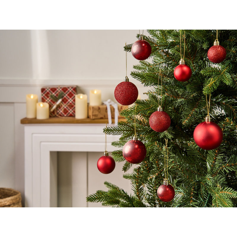 7cm Solid Colour Plastic / Acrylic Bauble, Red