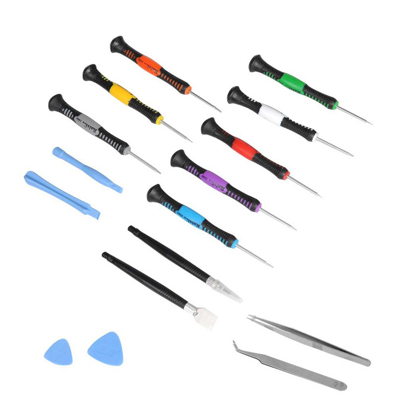 Tournevis 16 en 1 Kit d'outils de réparation de téléphone portable pour iPad4, iPhone 6 et 5 Samsung Galaxy