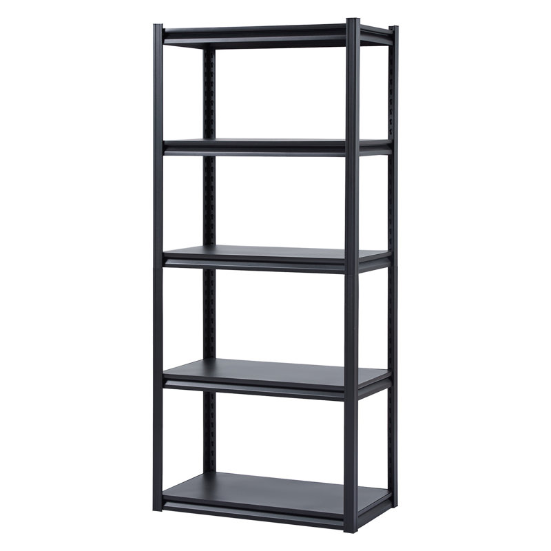 Étagère de rangement à 5 niveaux en acier au carbone noir Garage Storage Classic pour l'organisation du sous-sol et de l'entrepôt P 18 po x l 32 po x H 72 po