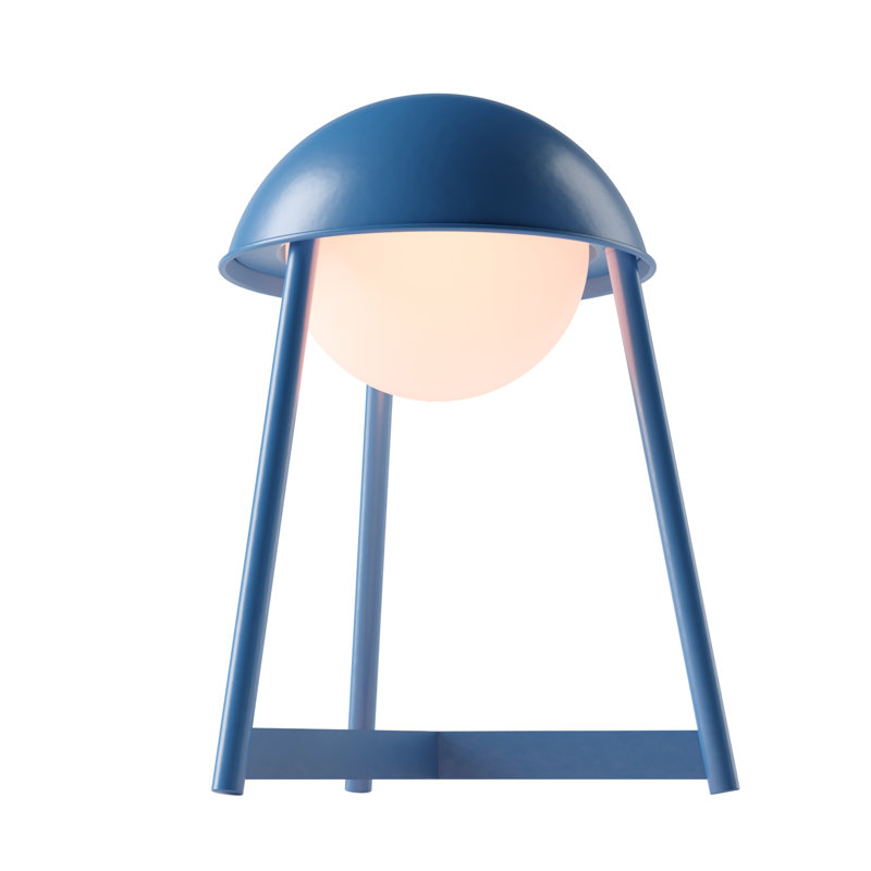 HELMET Rechargeable Cordless LED Table Lamp, 3-Levels Brightness Touch Sensor Control, Avalon, Blue