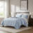 Quebec Blue Reversible 3-Piece Full/Queen Quilt Set-814713750-814712934