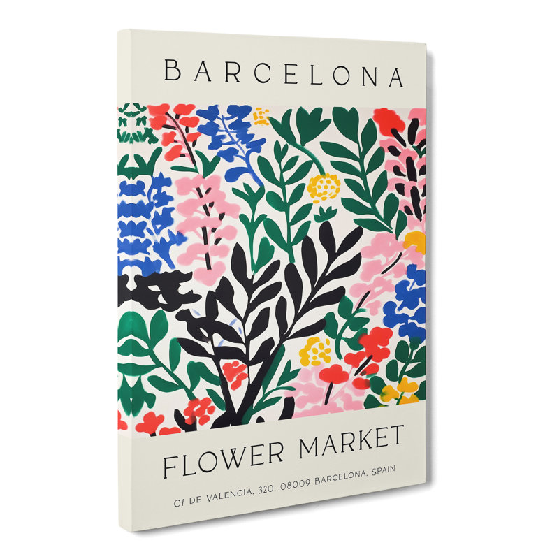 XMKTMKT-247 Flower Market Exhibition Barcelona No.5 - Wrapped Canvas Print, 50cm H x 35cm W x 3cm D