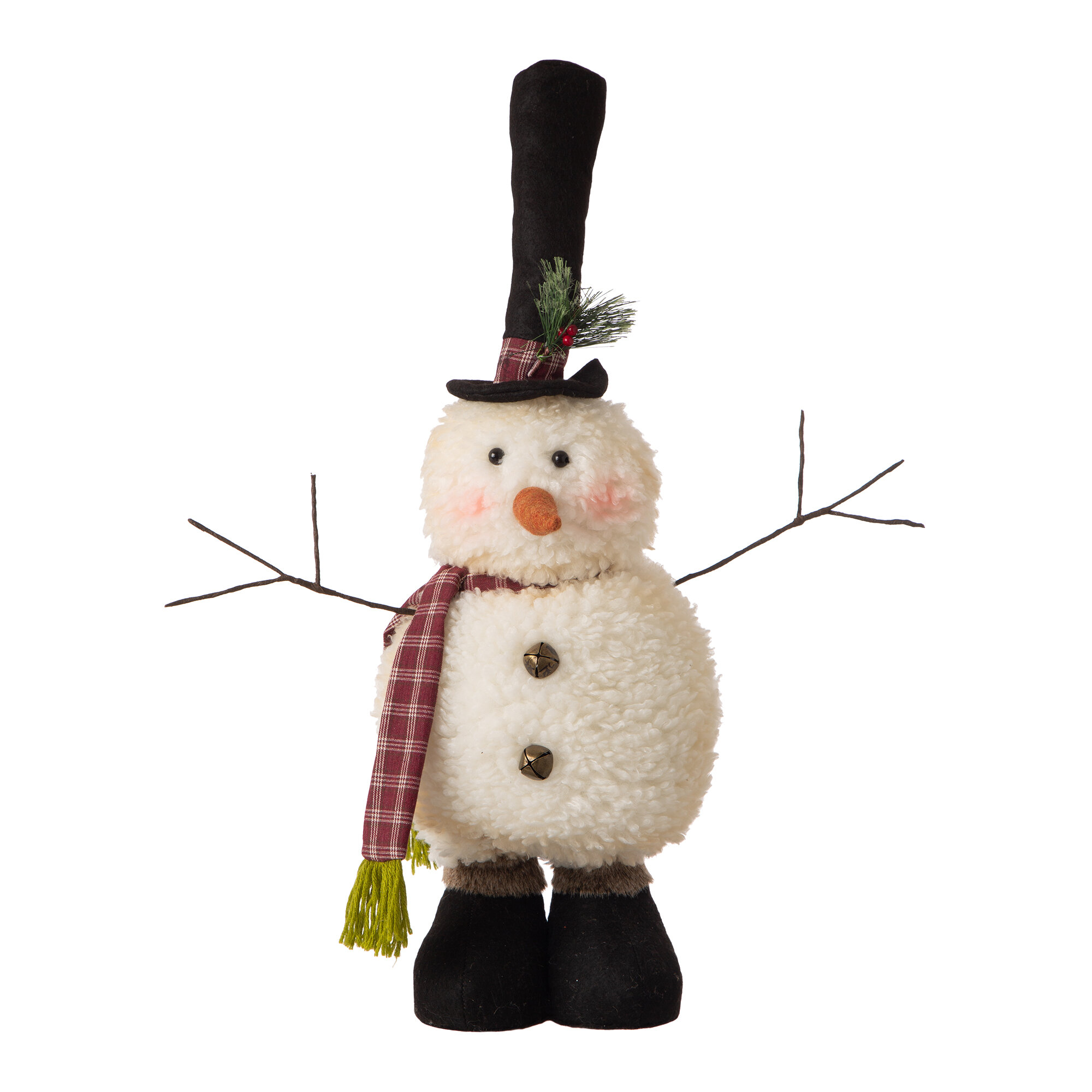 The Holiday Aisle® Telescoped Christmas Snowman Standing Decor ...