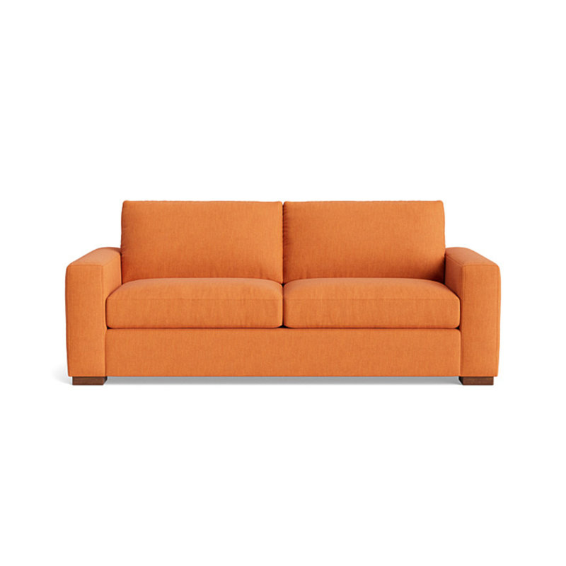Couch Potato Sofa (85"), Performance Weave - Carrot