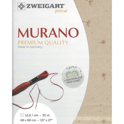 32-Count Brown/Sand Precut Murano Cross Stitch Fabric by Zweigart 3984/2429