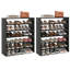 6 tablettes de rangement horizontales à 2 niveaux pour organisateur de chaussures 6 pièces-1107037800