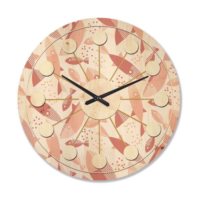 Horloge murale en bois rose, Très grand
