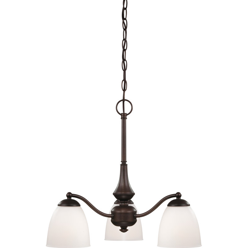 Minidoka 3 - Light Dimmable Classic / Traditional Chandelier, Prairie Bronze, A19
