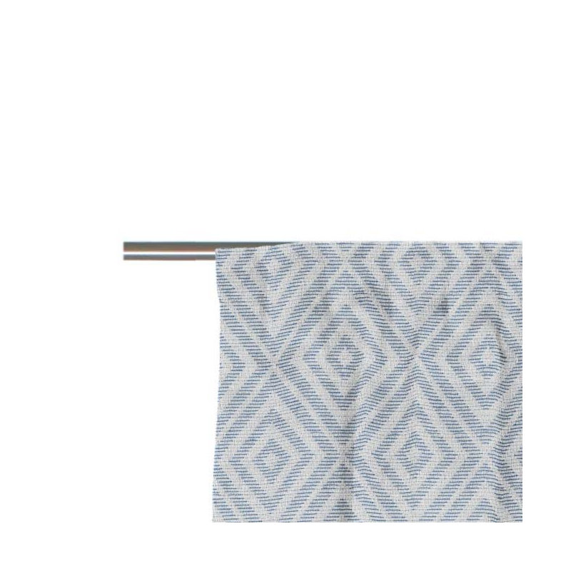 Abha Room Darkening Curtains Single Panel, Blue, 225cm H x 132cm W