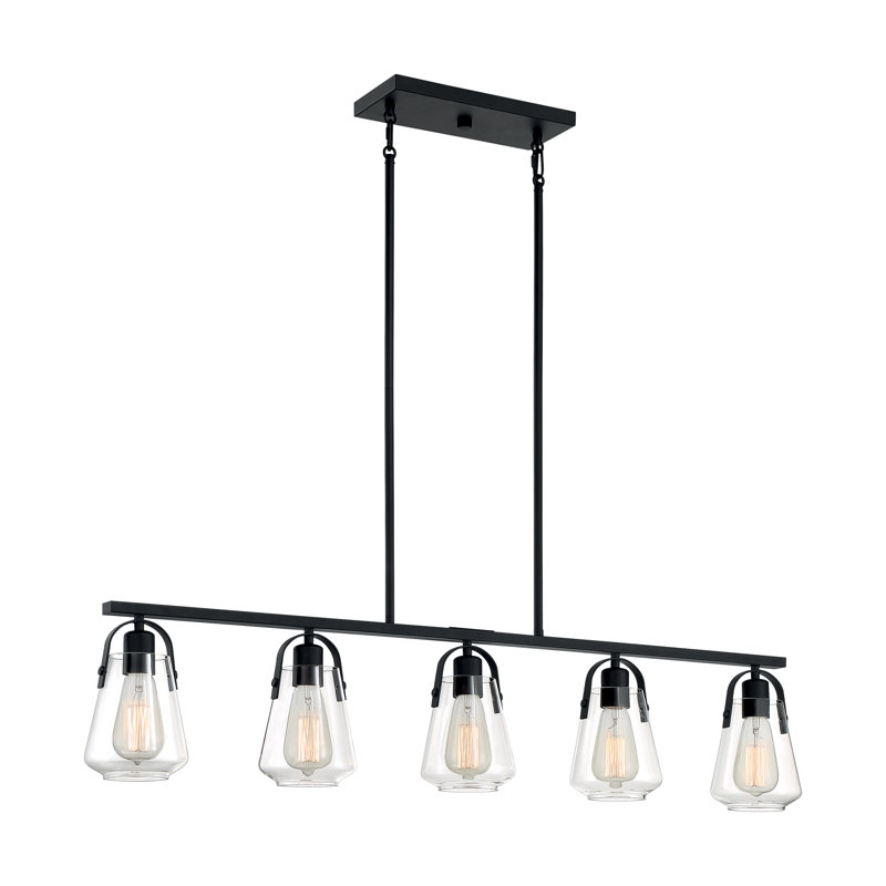 Powers 5 - Light Kitchen Island Pendant, Matte Black