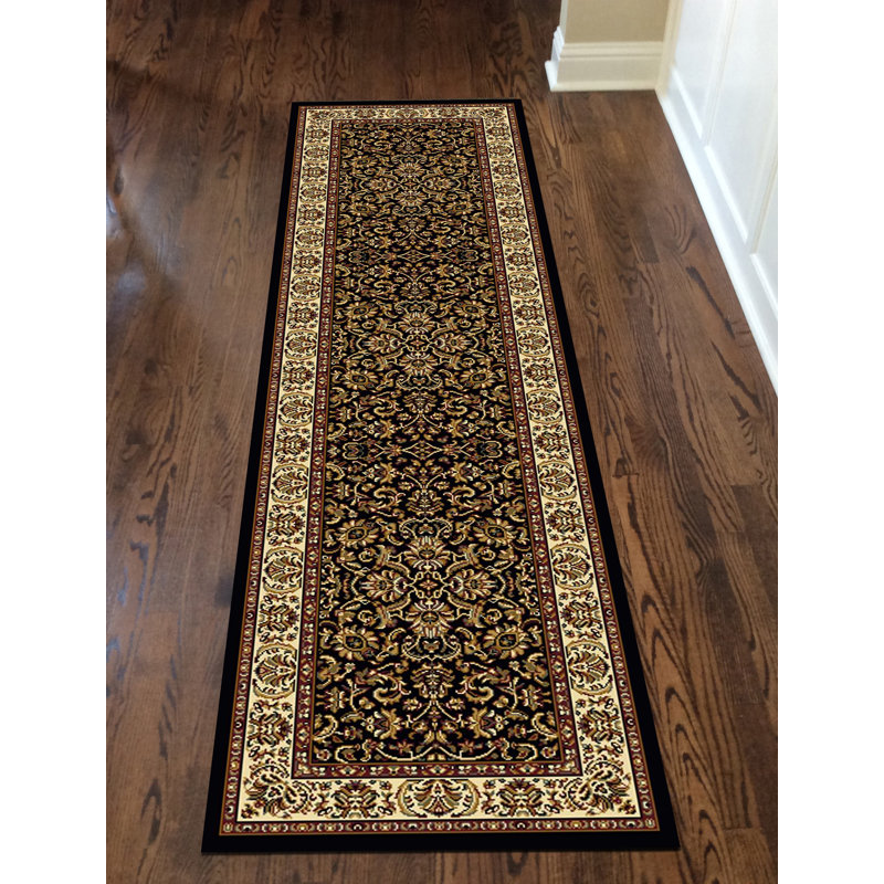 Tapis noir West Jordan, Tapis de couloir 2 pi 2 po x 8 pi