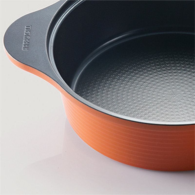 Happycall 4 pintes Pot avec couvercle, 3 pintes, Orange