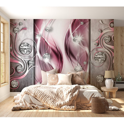 Glam Wall Mural Swirls And Diamonds