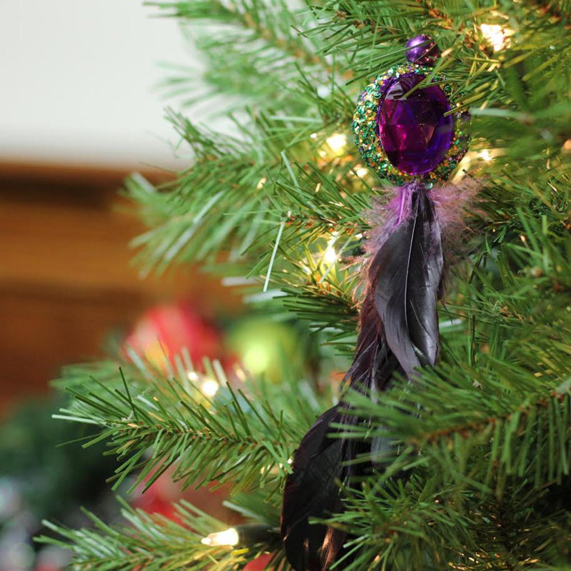 Ornement de Noël bijou suspendu, Mauve
