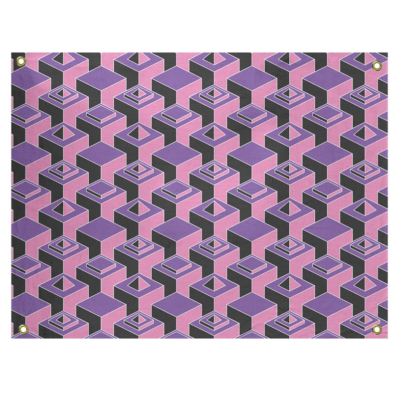 Tapisserie, Mauve / Rose, H 26 po x l 36 po