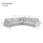 Canapé d'angle en tissu technique convertible Colliton-417529180