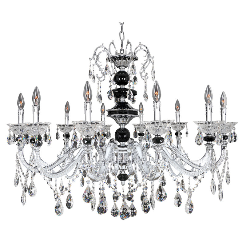 Lustre traditionnel / classique à 10 lumières de style bougie Faure, Firenze clair