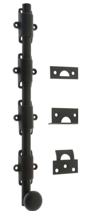 Solid Brass 36" Heavy Duty Surface Bolt, Oil-Rubbed Bronze