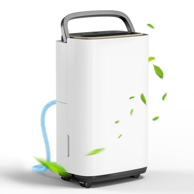 Déshumidificateur 4 500 pieds carrés pour la maison, la grande pièce, la salle de bain, déshumidificateur 50 chopines avec tuyau d'évacuation, minuterie 24 heures