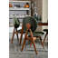 Chaise d'appoint revêtue de lin King Louis-686929030