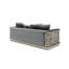 3 sièges gris foncé G0990a-s - structure de revêtement rembourrée souple H 26 pi x l 92 pi P 36 po