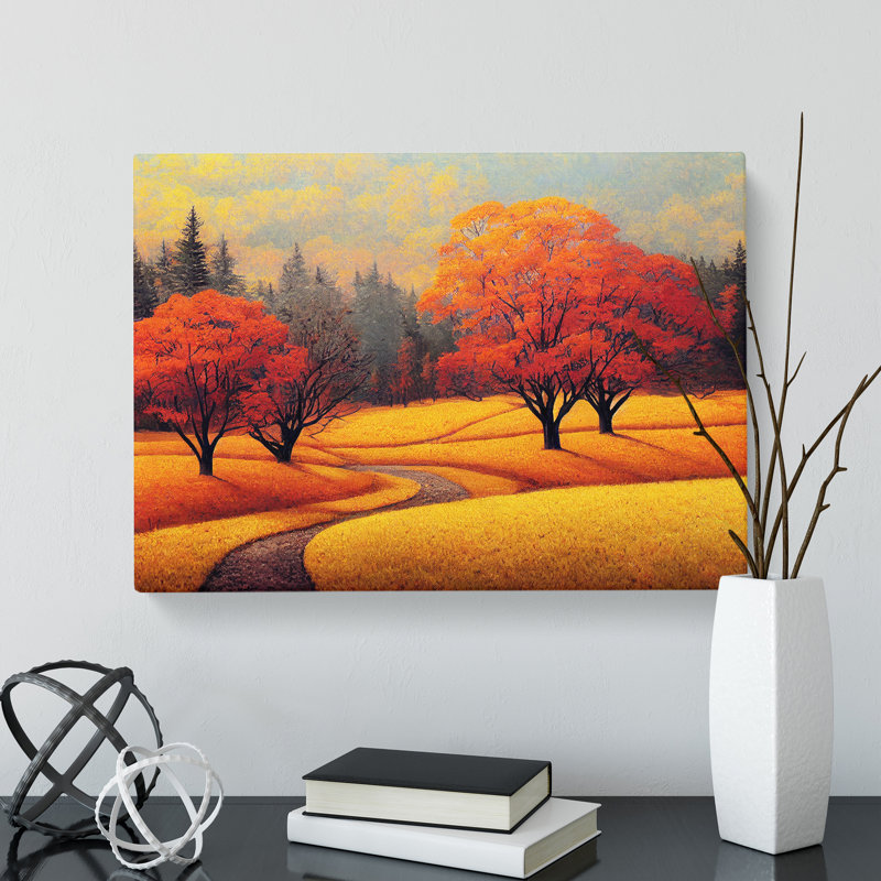View Of An Autumn Forest Vol.2 - Wrapped Canvas, 35cm H x 50cm W x 3cm D