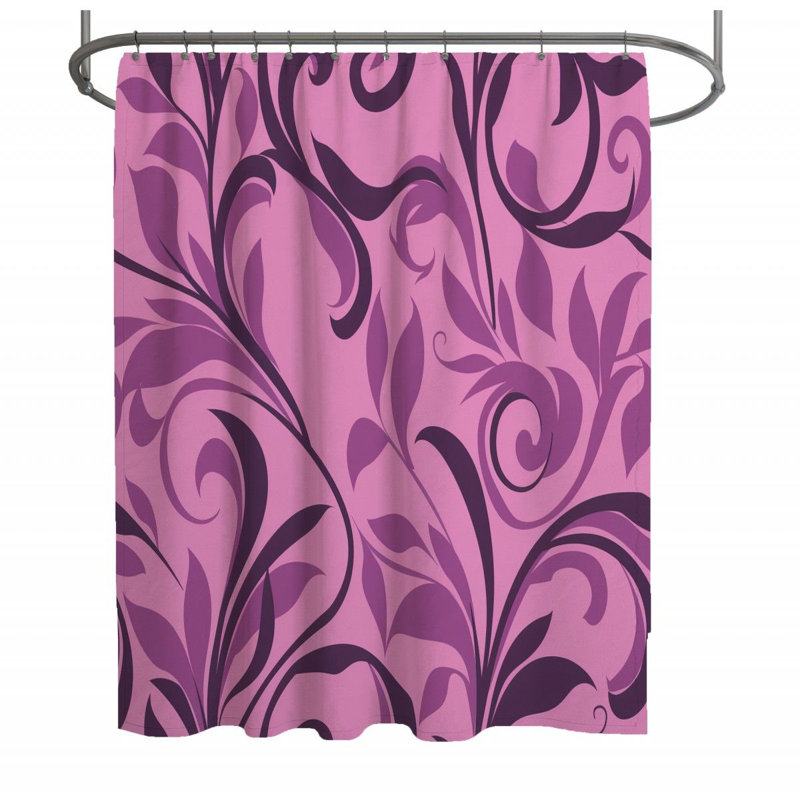 Rideau de douche floral - Décoration de salle de bain, H 73 po x l 70 po