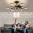49.2" LED Dimmable Ceiling Fan with Light and Remote with Starry Sky-2115638408