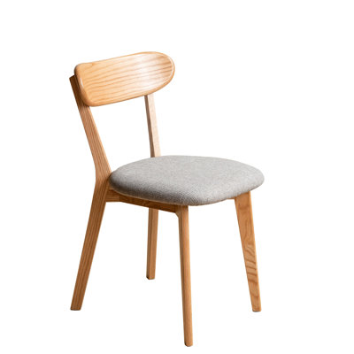 Chaise de salle à manger en chêne avec colonne vertébrale confortable et pieds antidérapants pour plus de stabilité