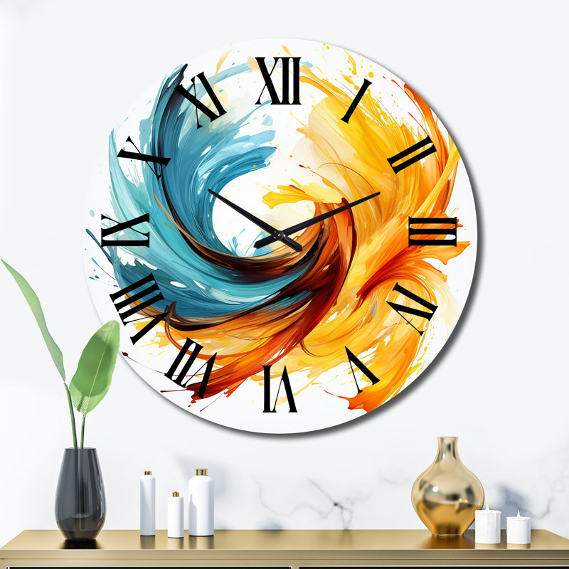 Horloge murale spirale abstraite, Très grand