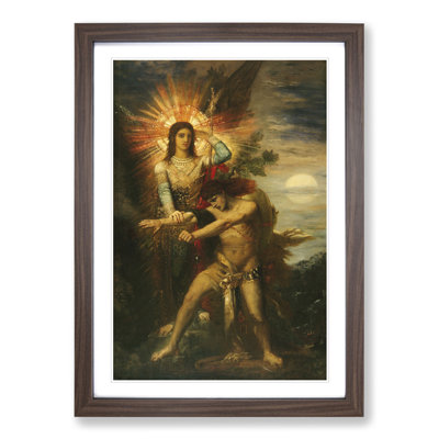 Jacob and the Angel by Gustave Moreau - Picture Frame Painting