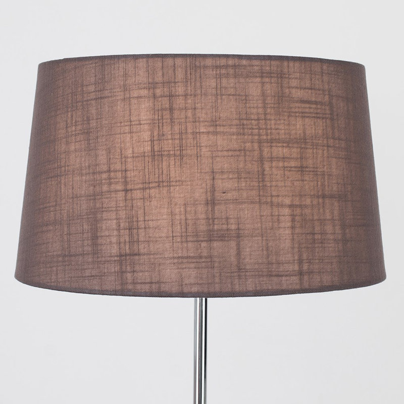 Bekbele 147cm Traditional Floor Lamp, LED Bulb, Dark Grey