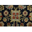 Tapis bleu marine en laine noué à la main de conception unique 9 pi x 11 pi 10 po New Age