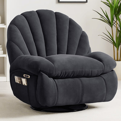 Fauteuil inclinable et pivotant large de style moderne