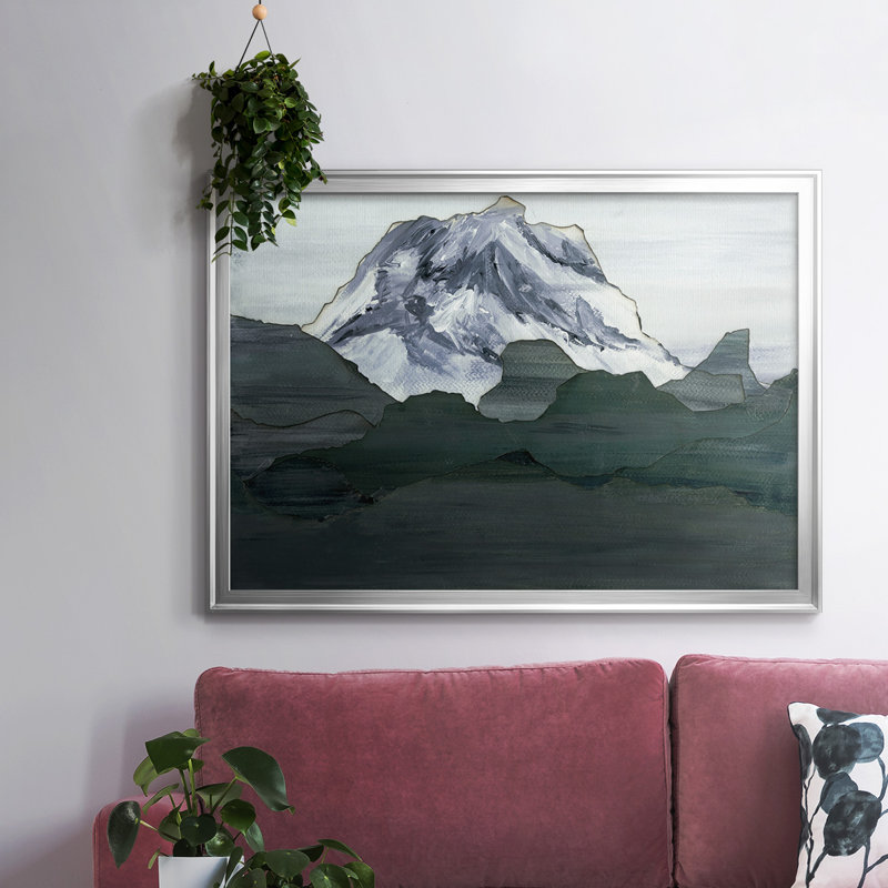" Summit ", Silver Closed Corner Framed Canvas, 30" H x 44" W x 1.5" D