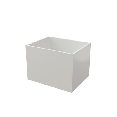 Baignoire autoportante de 35 po en acrylique, forme rectangulaire, blanc (blanc)