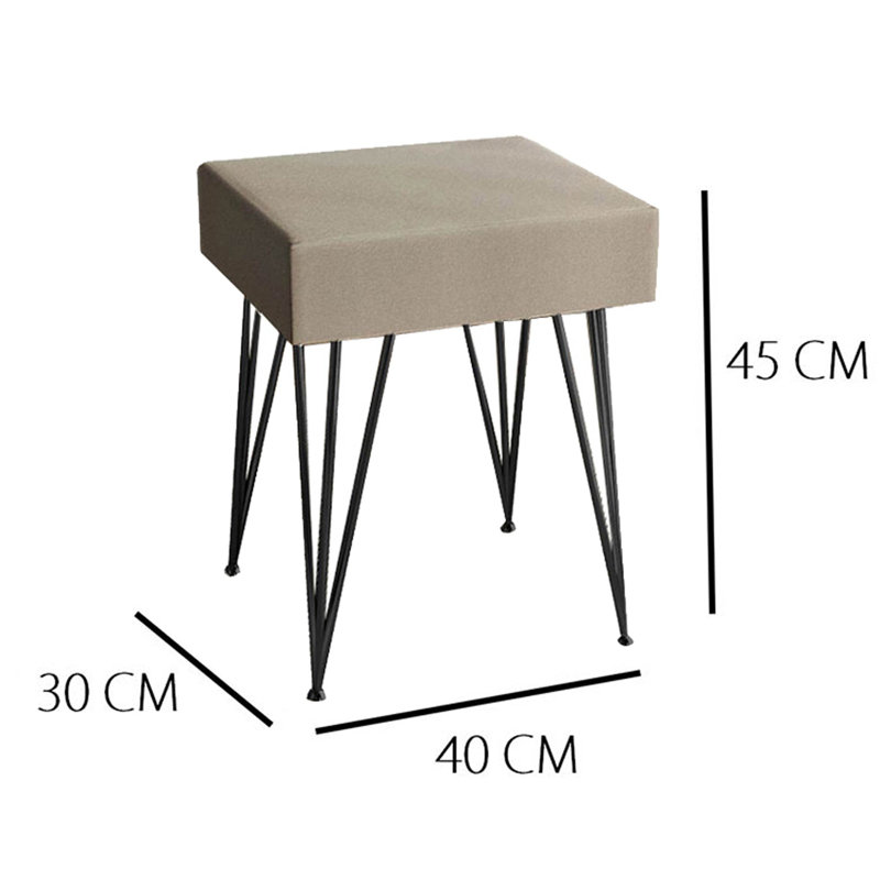 Manufactured Wood Accent Stool, Black