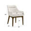 Chaise d'appoint rembourrée en chenille beige avec pieds en chêne rétro (ensemble de 2)