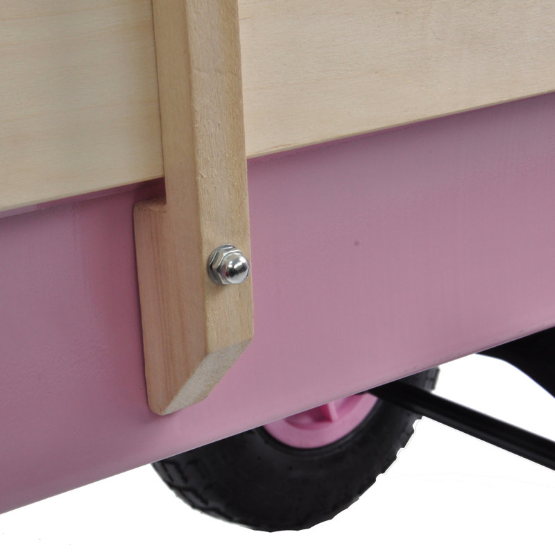 Chariot de jardin pour l'extérieur, Rose / Beige / Noir
