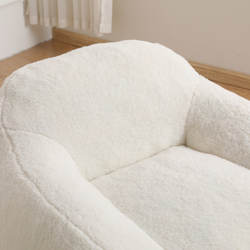 Fauteuil à billes, Ourson blanc cassé, H 26,8 po x l 39,4 po x P 36,6 po 