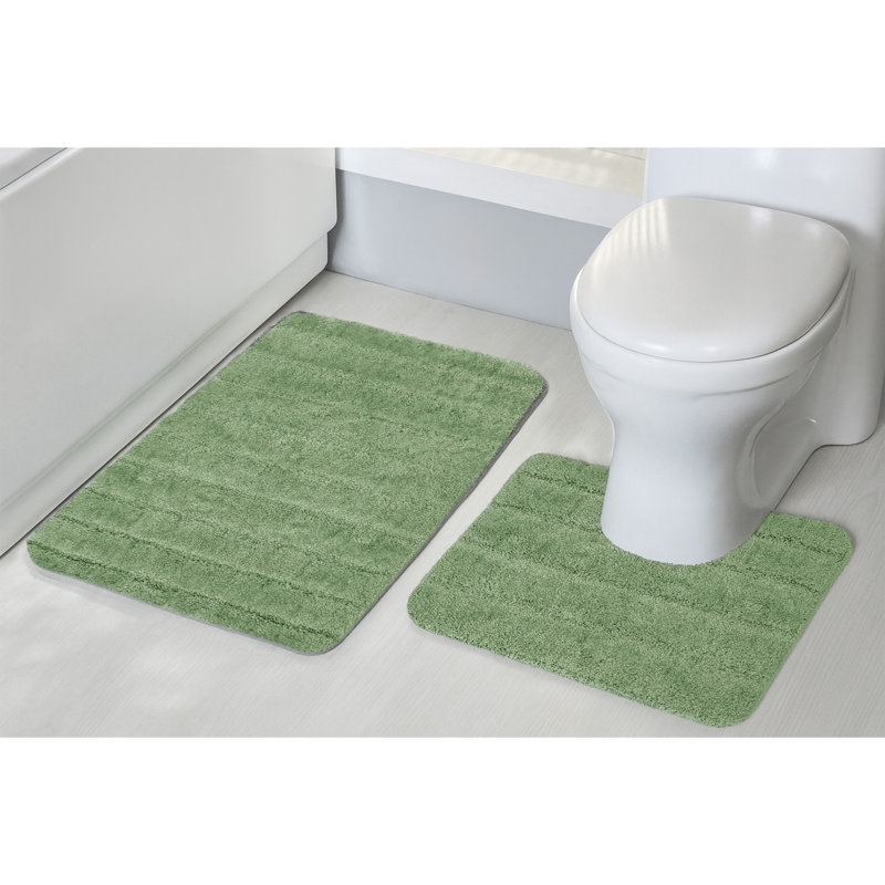 Super Soft Cosy Comforting Lexington Bath Mat Set, Green