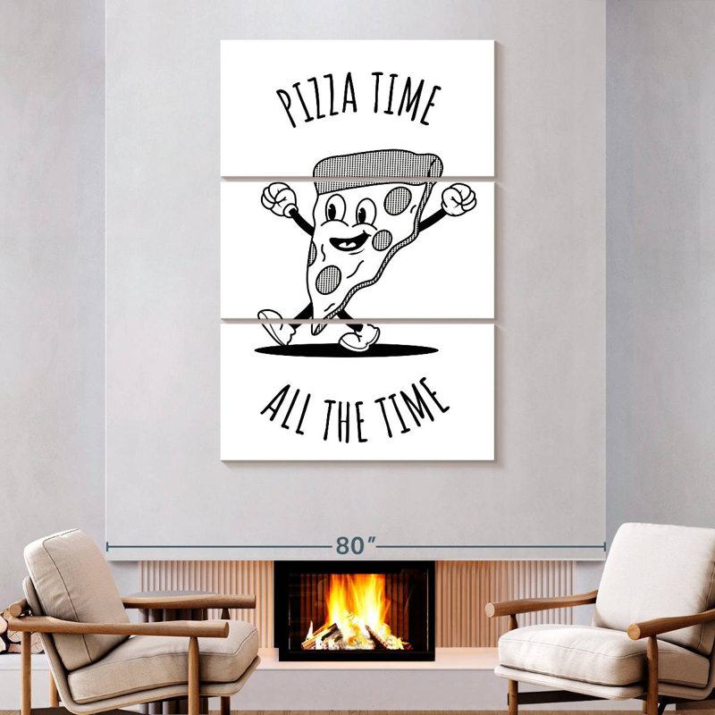 Yarlin Pizza Time - blanc, H 74 po x l 48 po