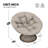 41.5" Ergonomic Chair With Cloud Thick Density Fabric Cushion,3-Proof Cover,High Capacity Iron Frame,Fluid 360 Degree Swivel For Reading,Living Room, Bedroom,Lounge,2 Colors-2070378298-2070378299